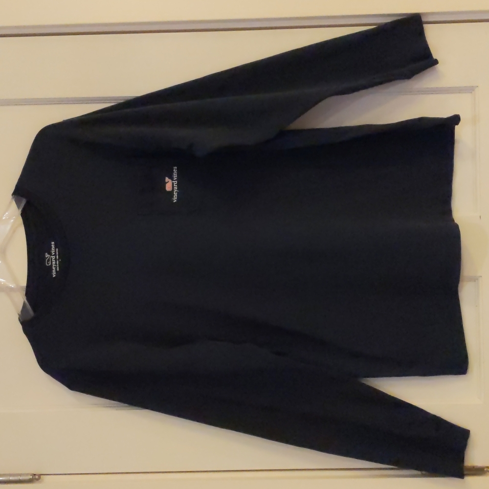 Men's L Vineyard Vines Classic LS Whale Tee